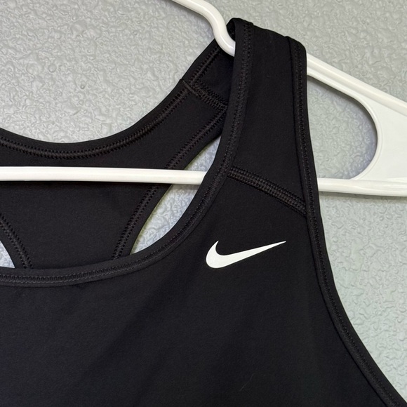 Nike Black Sports Bra with White Logo - Picture 4 of 6
